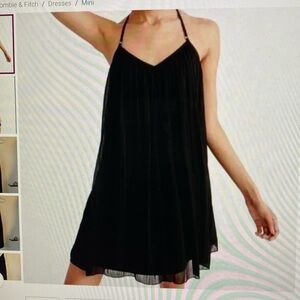 Abercrombie & Finch flowy black mini dress size M